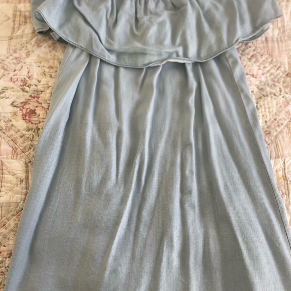 Off the sleeve denim dress perfect for a teenager